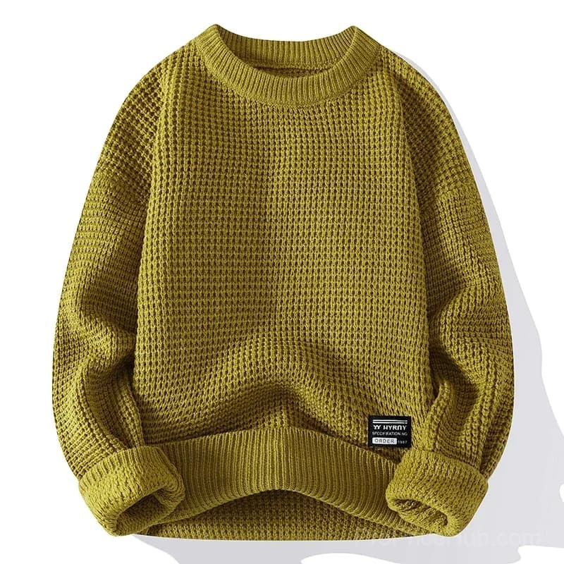 Men's Big & Tall Retro Crewneck Sweater - Thick Knit, Sizes M-3XL - View 6