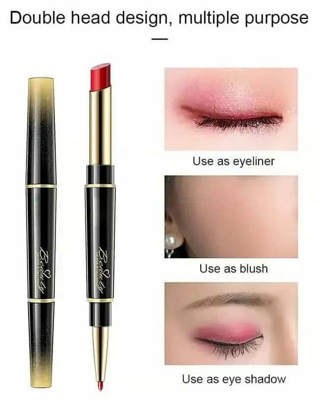 Double-Ended Matte Lip Liner & Lipstick – Waterproof, Non-Fading - View 6