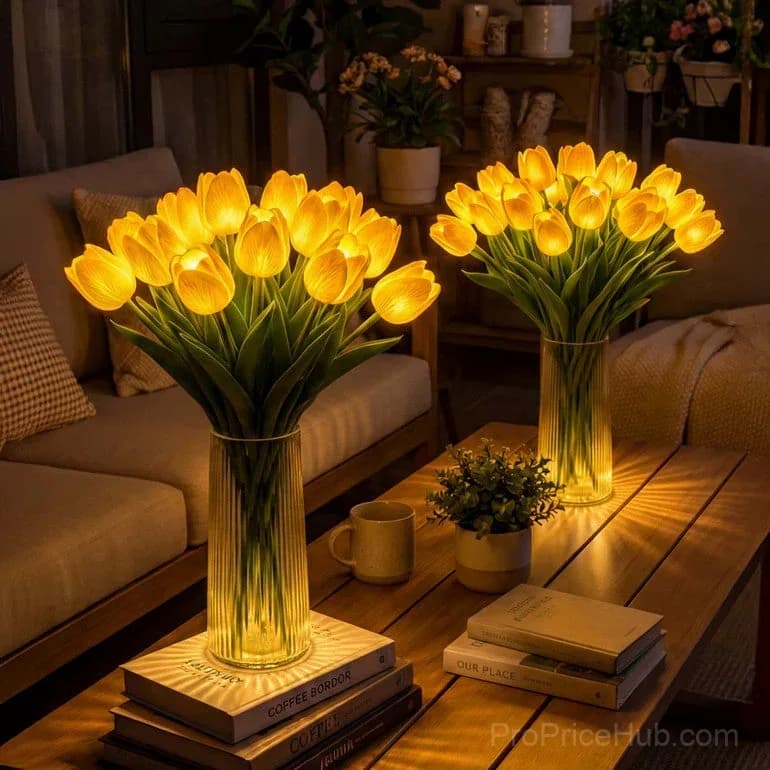 Radiant Romantic Tulip Light - Artificial Flower - View 11