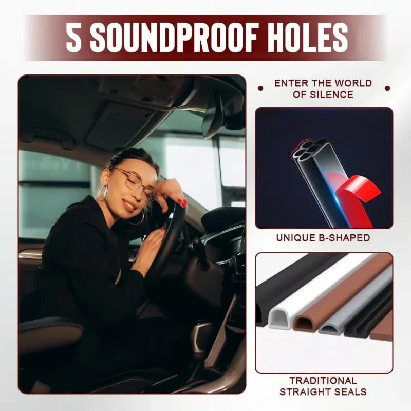 5M Car Rubber Seal Strip for Noise Reduction and Dust Proofing - View 4