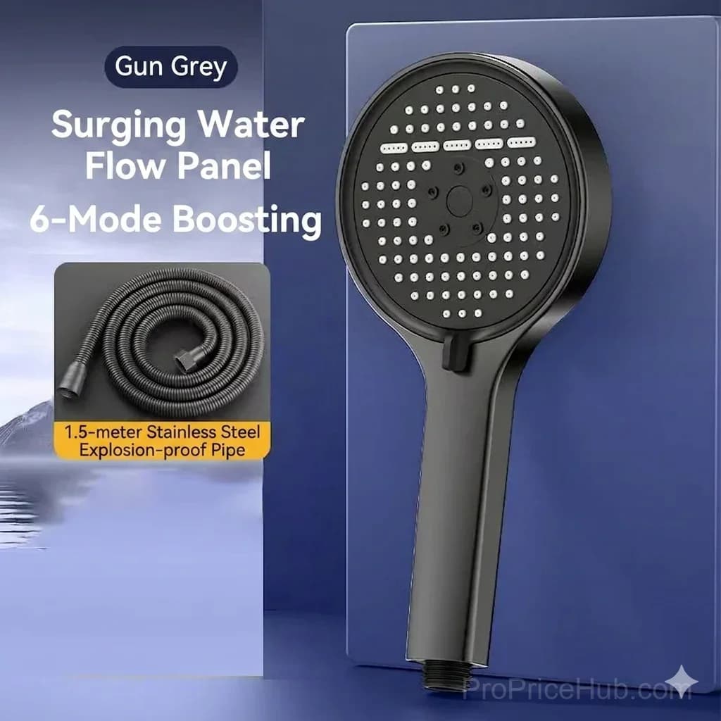 Pressurized Rain Shower Head with 7 Spray Modes - View 11