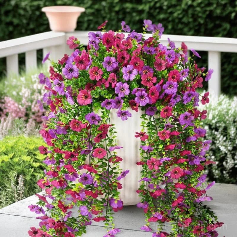 Outdoor Cascading Daisy & Eucalyptus Artificial Flowers, UV Resistant - View 8