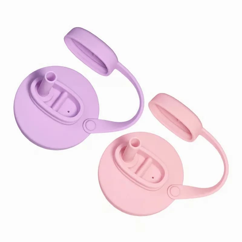 Pink Silicone Soda Can Lid Cover Without Straw Brush - View 16