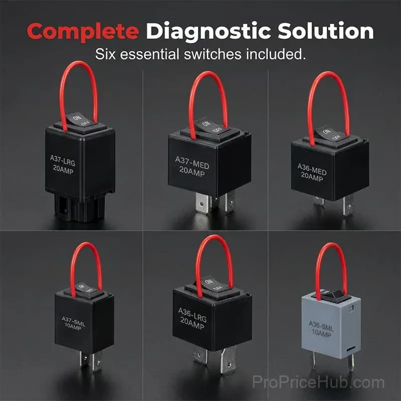 Automotive Relay Tester and Bypass Jumper Set, Black - View 9