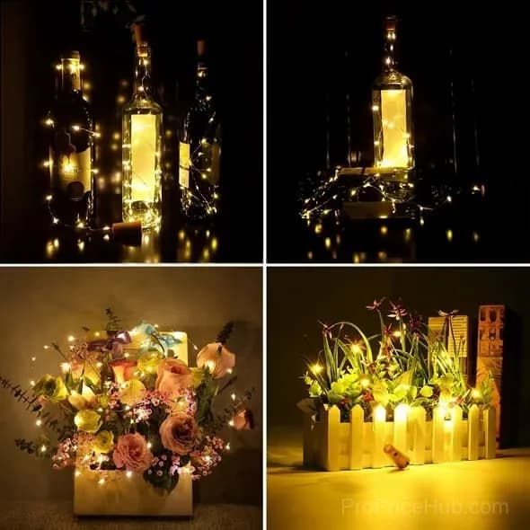 Multicolor Battery-Operated Bottle Lights with Replaceable Batteries - View 3