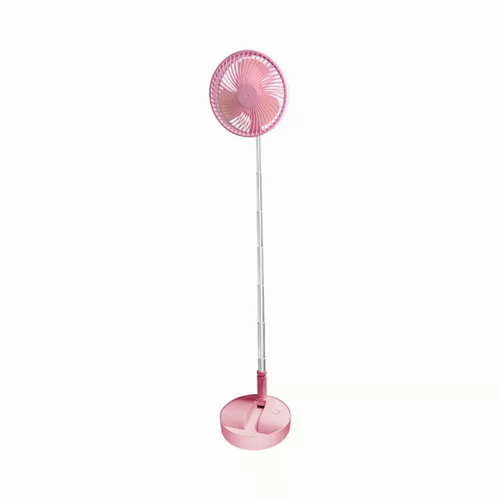 White Telescopic Folding USB Rechargeable Desk Fan - View 13