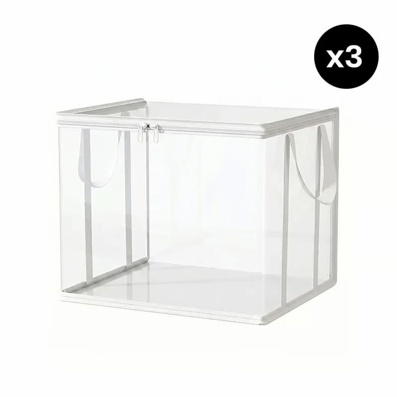 Heavy-Duty Clear PVC Storage Bag, Black, 1 Pack - View 4
