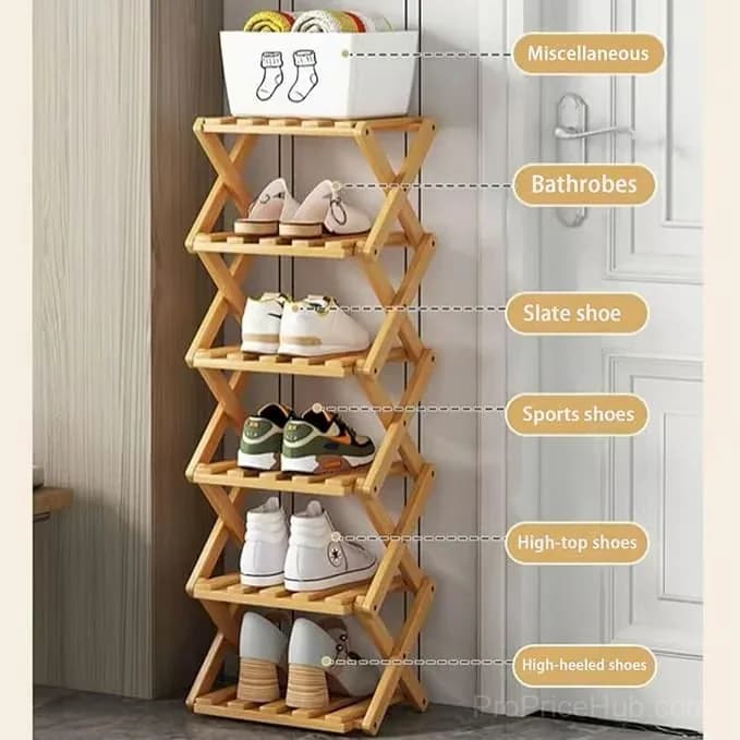3-Tier Bamboo Storage Rack, Natural, No-Assembly - View 11