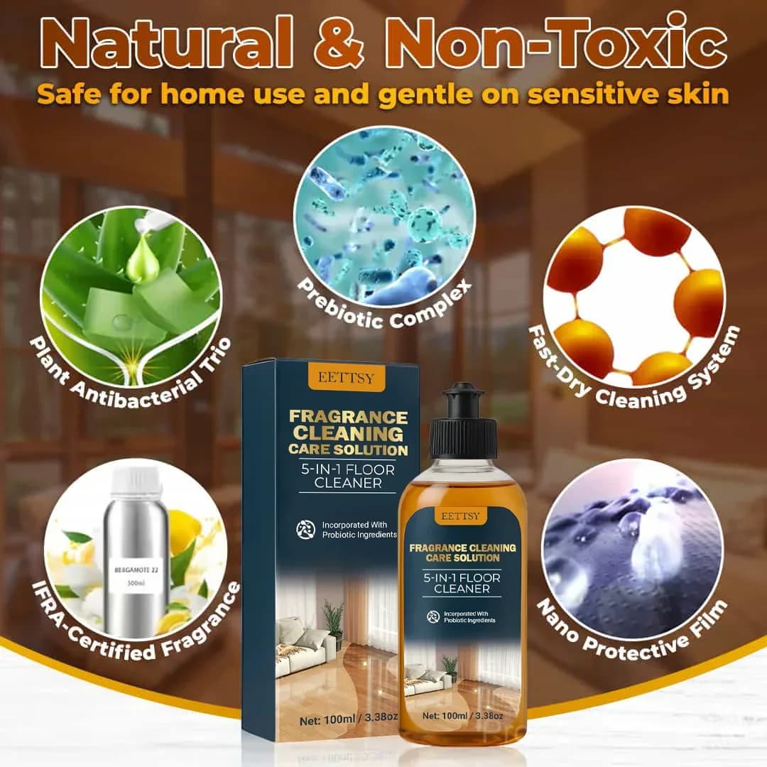 5-in-1 Floor Cleaner - Fast-Drying, Antibacterial, Eco-Friendly Solution - View 5