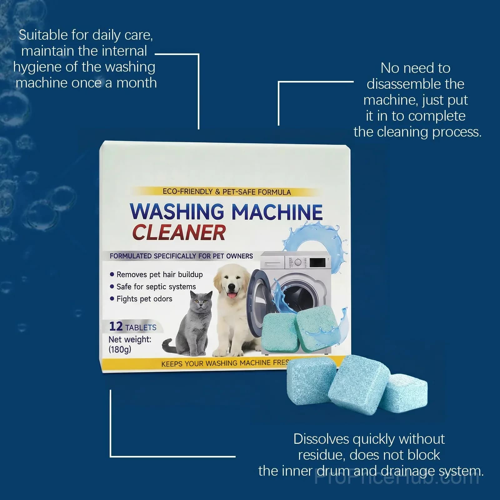Eco Washing Machine Cleaner – Pet Odor & Mold Remover - View 4