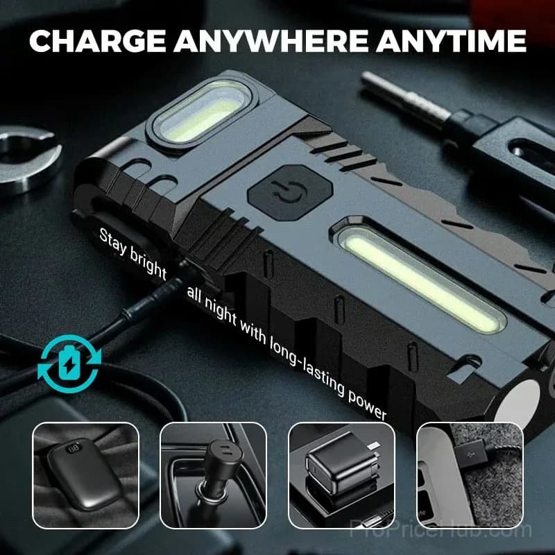 LED Work Light with 180° Rotating Head, Black - View 9