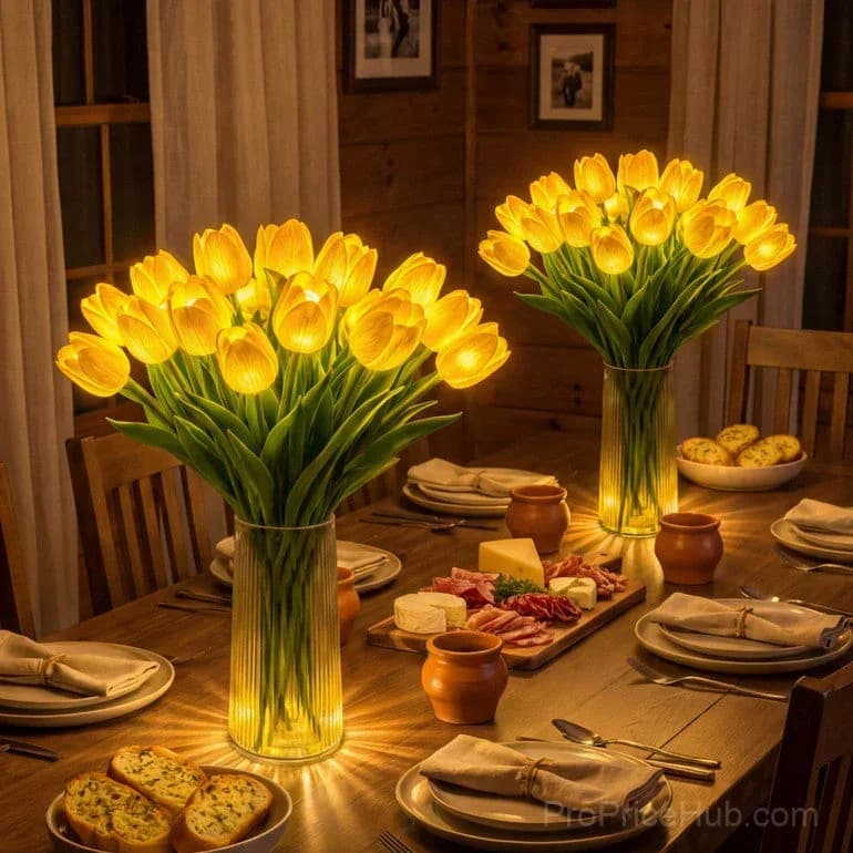 Radiant Romantic Tulip Light - Artificial Flower - View 8