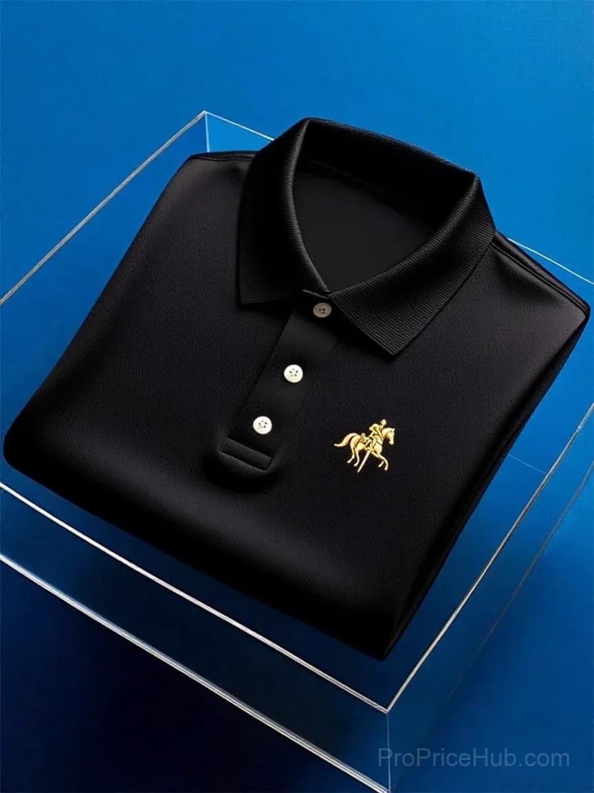 Men's Business Casual Button Short Sleeve Polo Shirt - View 9