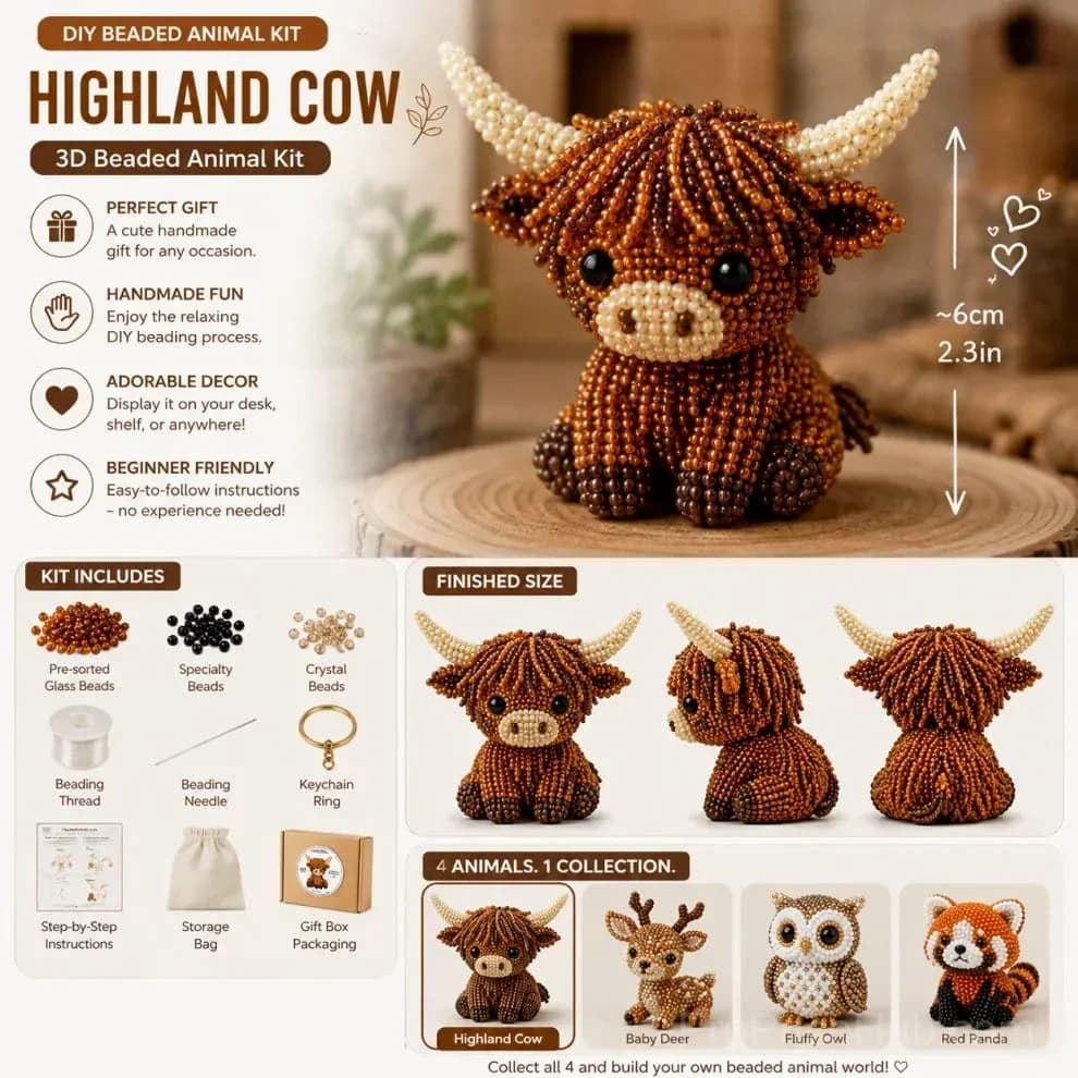 Petite 3D Beaded Animal DIY Craft Kit - View 7