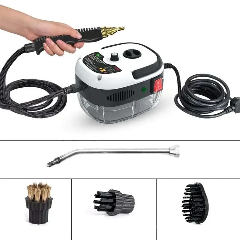 2500W Handheld Pressurized Steam Cleaner, Red Dual Control - View 5