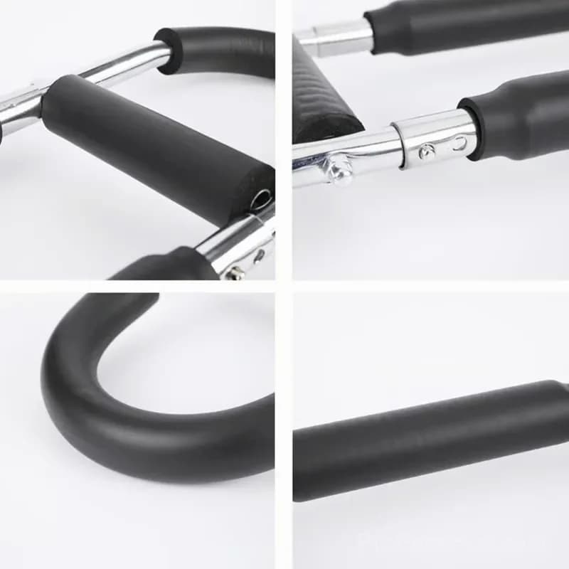 Adjustable U-Shaped Arm & Torso Weight Bar, Black/Blue - View 11