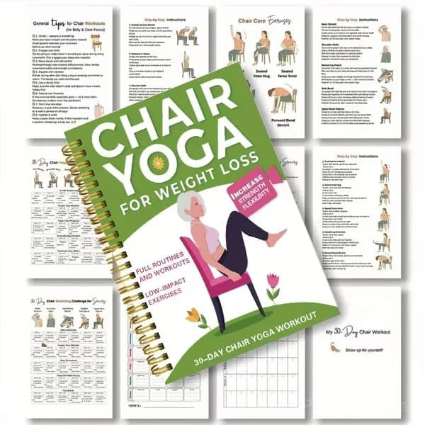 Chair Yoga Weight Loss Spiral-Bound Notebook & Exercise Guide - At-Home Fitness Journal - View 9