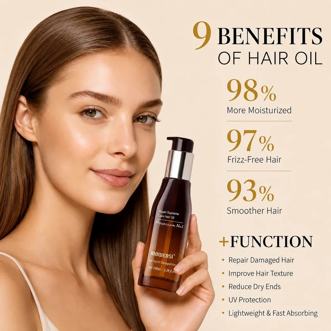 Intense Repair Hair Oil for Dry Hair & Frizz Control - View 3