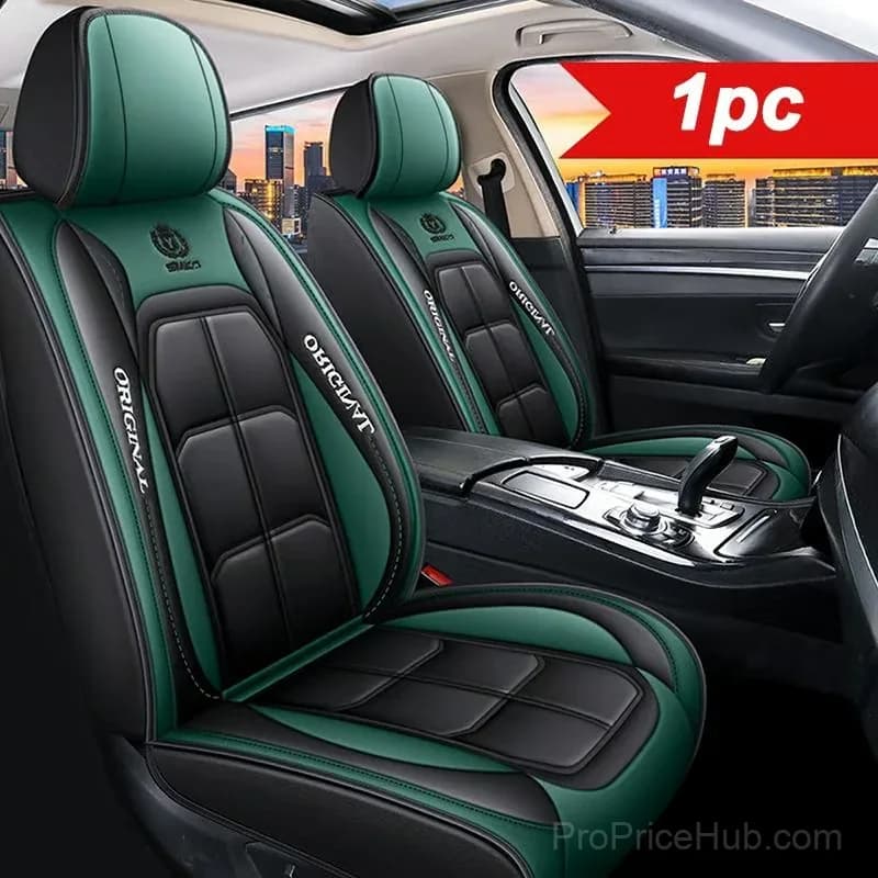 PU Leather Front Car Seat Covers, Universal Fit, Red - View 6