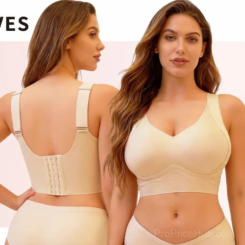 Full Coverage Seamless Support Bra, Nude, Medium - View 5