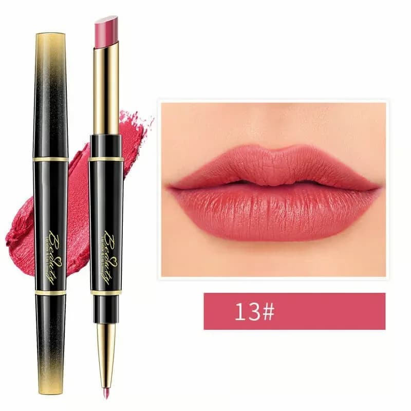 Double-Ended Matte Lip Liner & Lipstick – Waterproof, Non-Fading - View 18