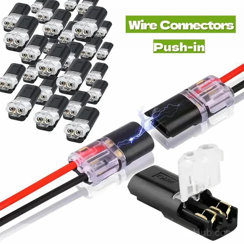 Double-Wire 2-Pin LED Light Strip Plug-in Connector - View 5