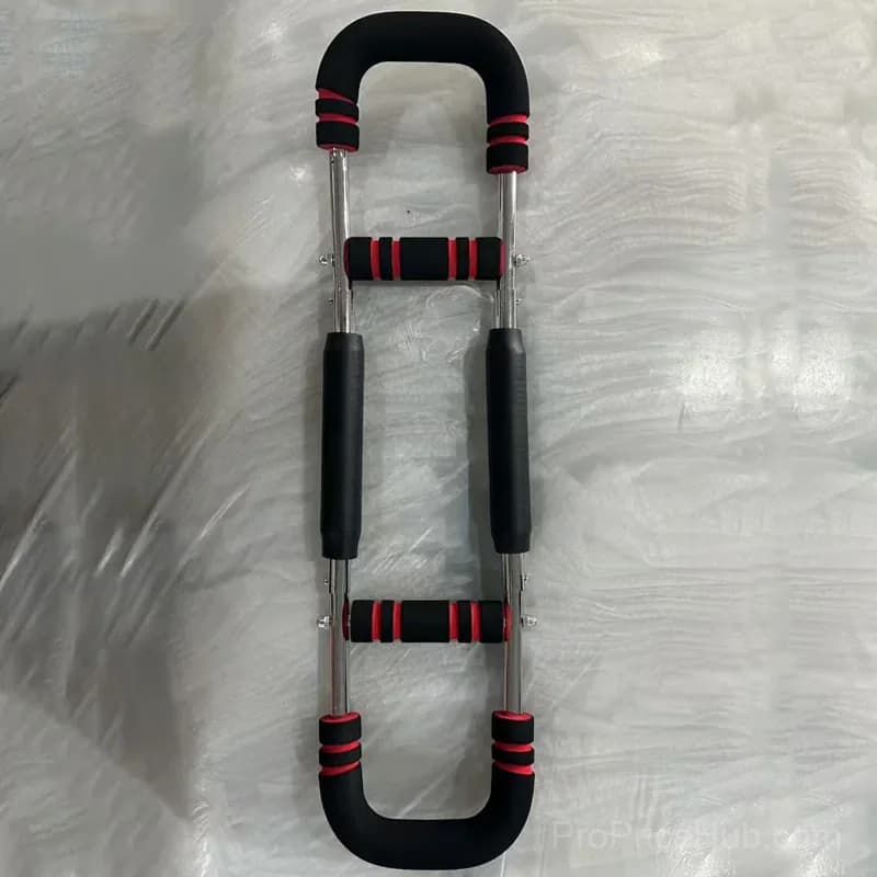 Adjustable U-Shaped Arm & Torso Weight Bar, Black/Blue - View 15
