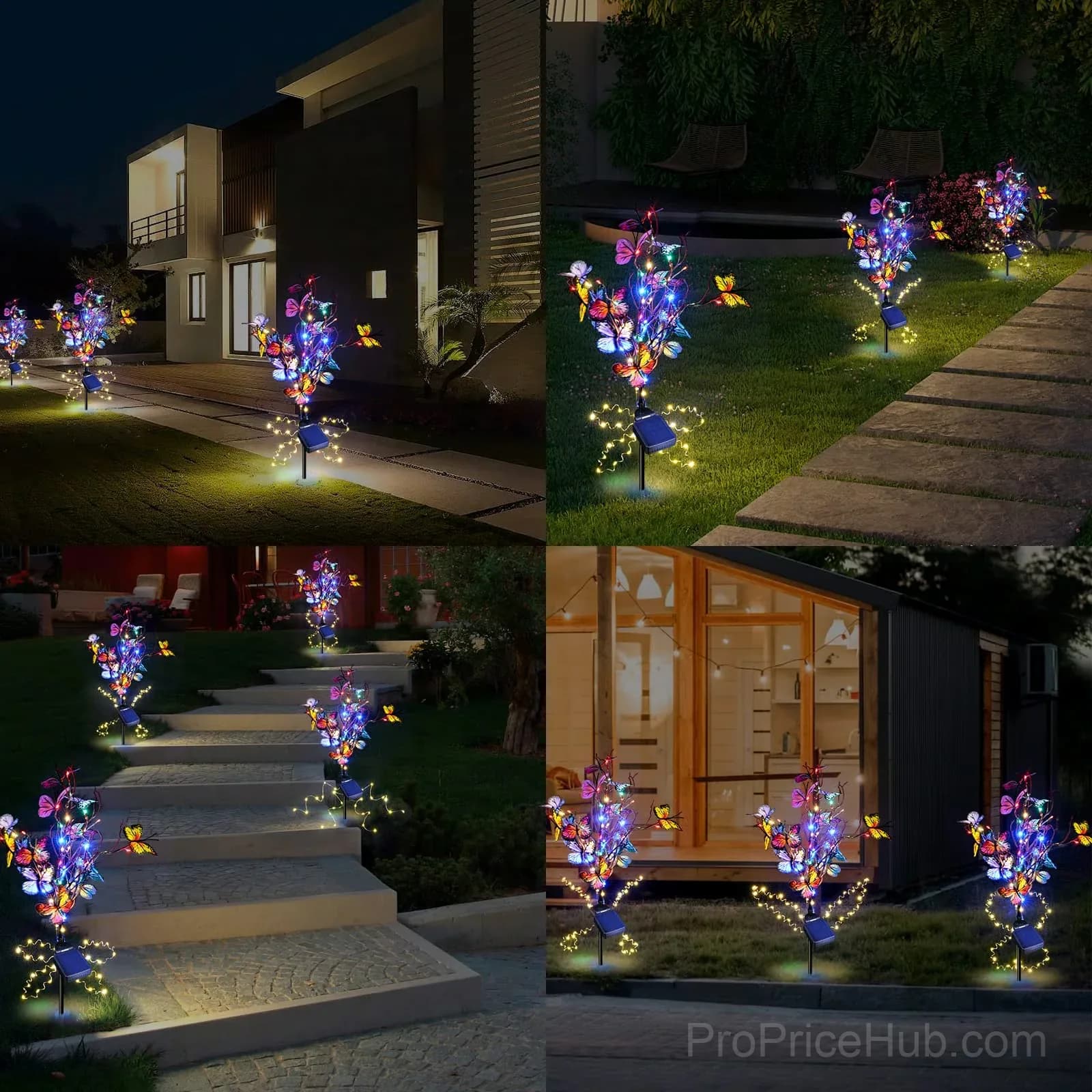 Solar-Powered Outdoor Butterfly Garden Light with Color Changing LEDs - View 10