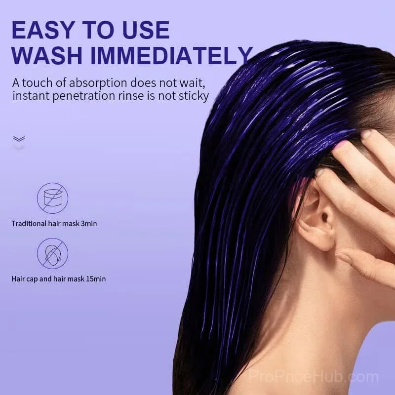 Purple Keratin Hair Mask for Blonde, Silver & Gray Hair, 100g - View 10