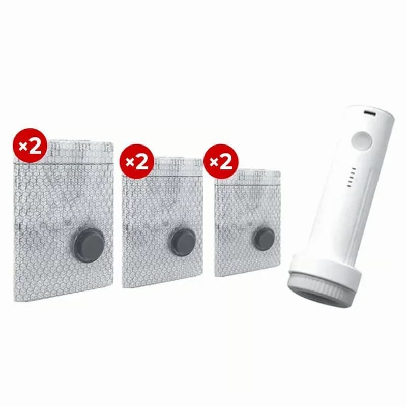 Cordless Travel Vacuum Storage Bag Set with Electric Air Pump - View 3