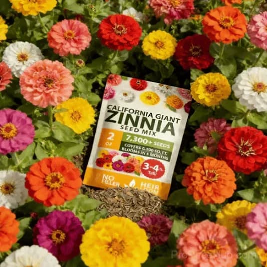 Zinnia Seeds - Heirloom, Pure, No Filler Flower Seeds - View 11