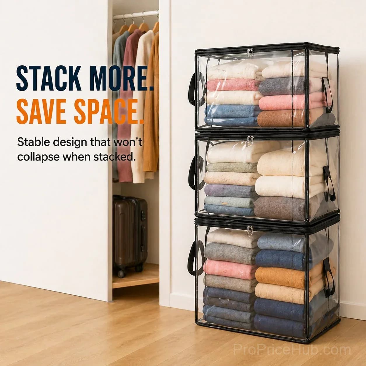 Large Heavy-Duty Thick Plastic Clear Storage Bags - View 4
