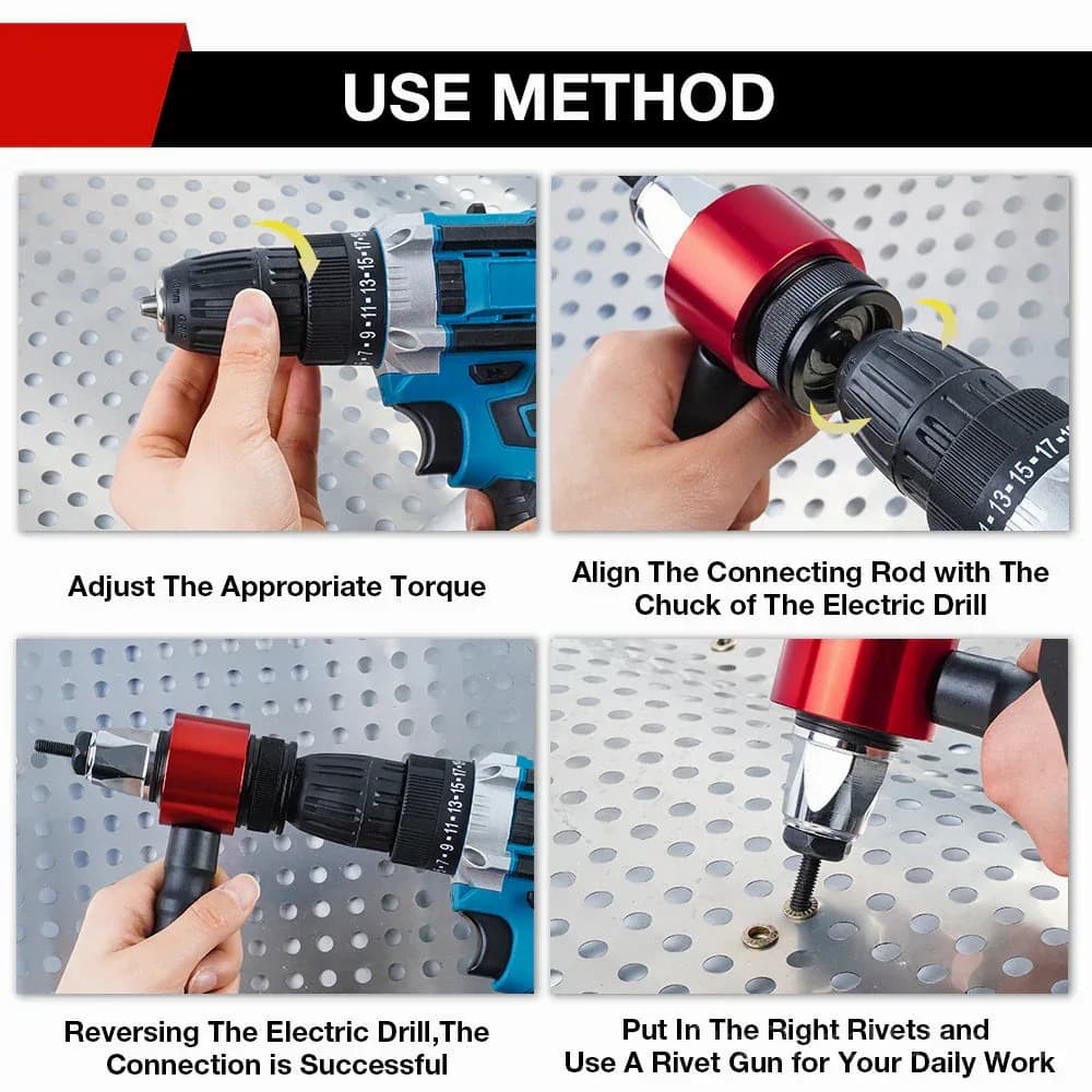 M3-M8 Electric Rivet Gun Adapter Kit - View 6