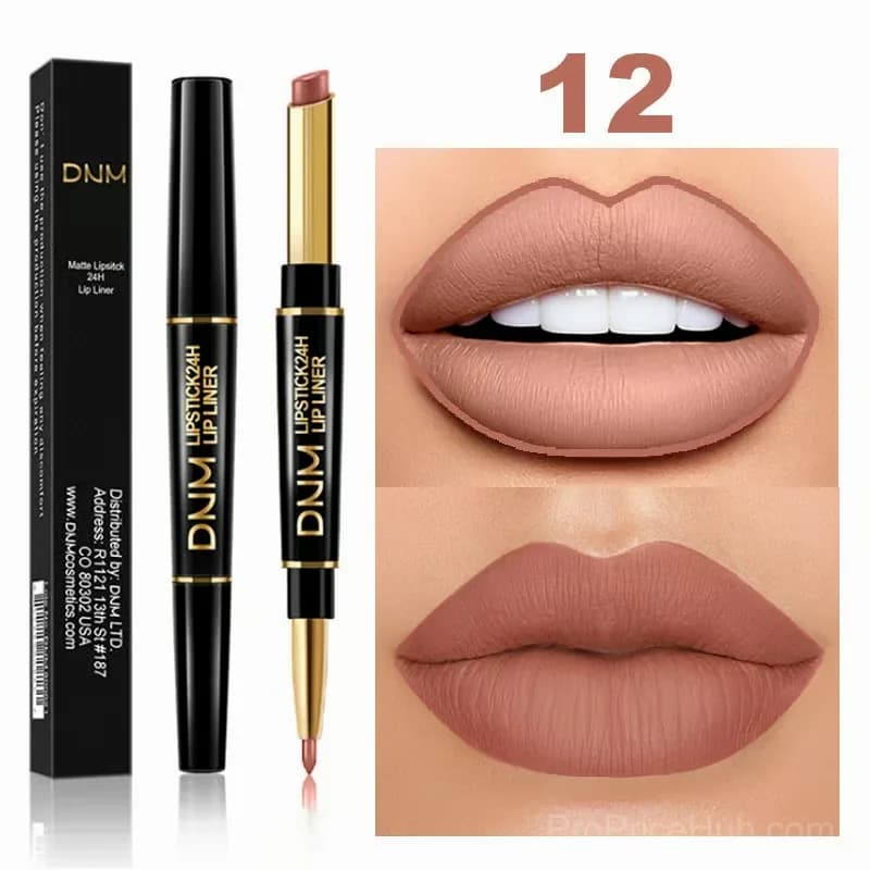 2-in-1 Waterproof Lipstick Lip Liner - #01 Sexy Red - View 18
