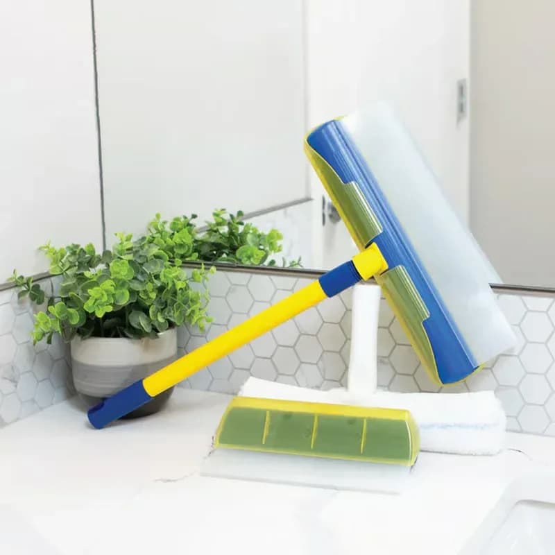 Scratch-Free Streak-Free Glass Cleaning Squeegee Set, 5-Piece, Blue - View 2