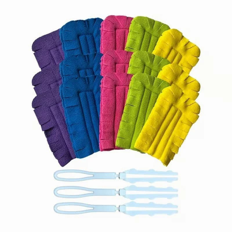 Reusable Chenille Microfiber Duster with 2 Handles & 10 Refills - View 4