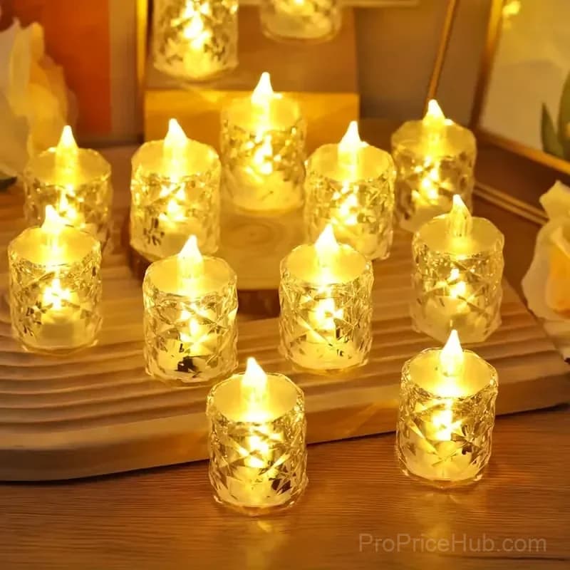 Small Plastic Flameless Candle Lights, 3-Pack - View 8