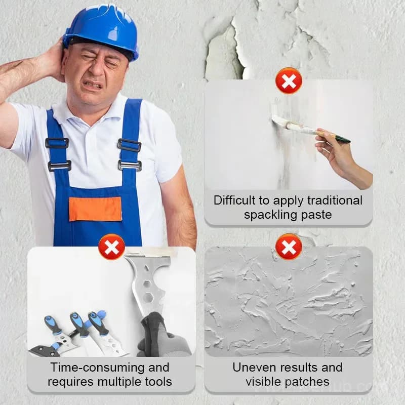 Magic Wall Repair Spray Set, 120 mL with Scraper, Gloves & Sandpaper - View 2