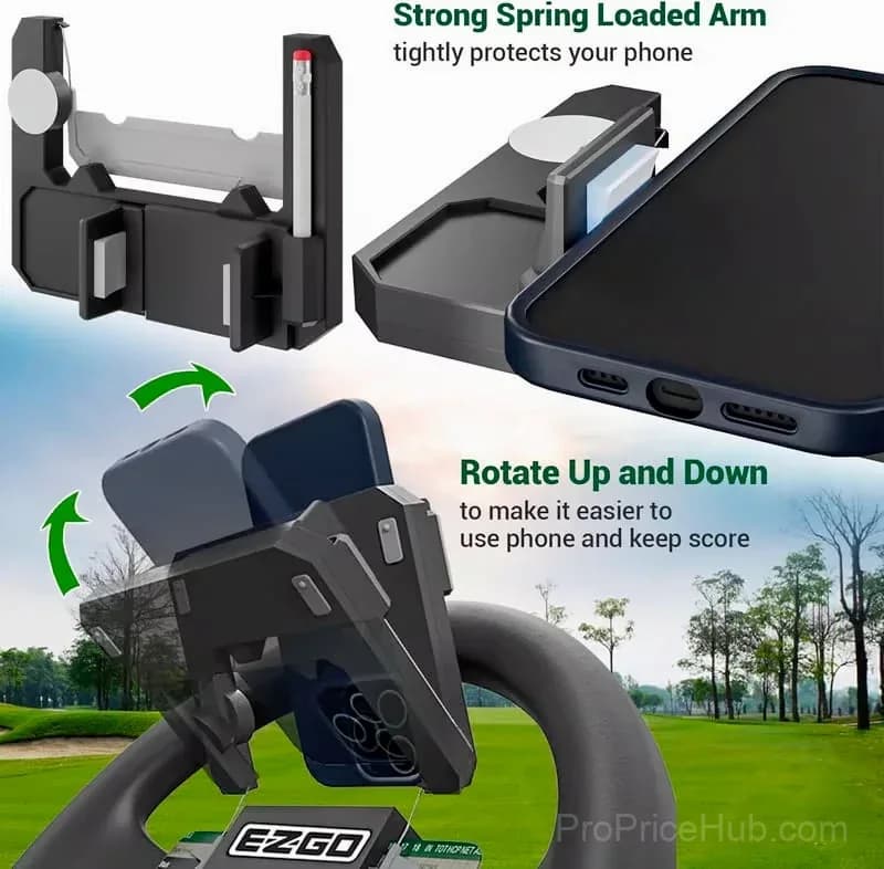 Golf Cart Steering Wheel Phone Holder - View 3