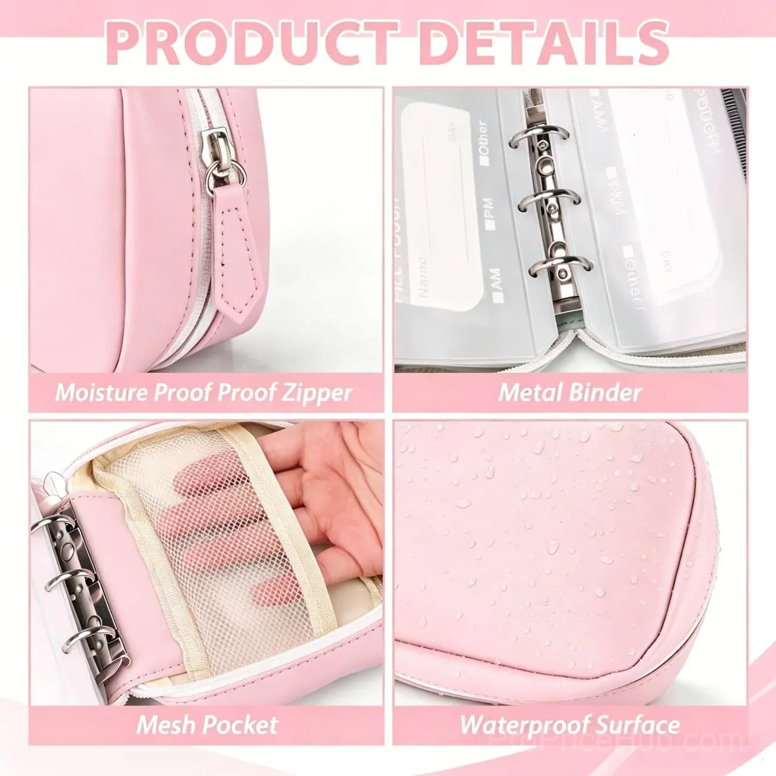 14-Piece Waterproof Crush-Resistant Travel Pill Pouch Set - View 4
