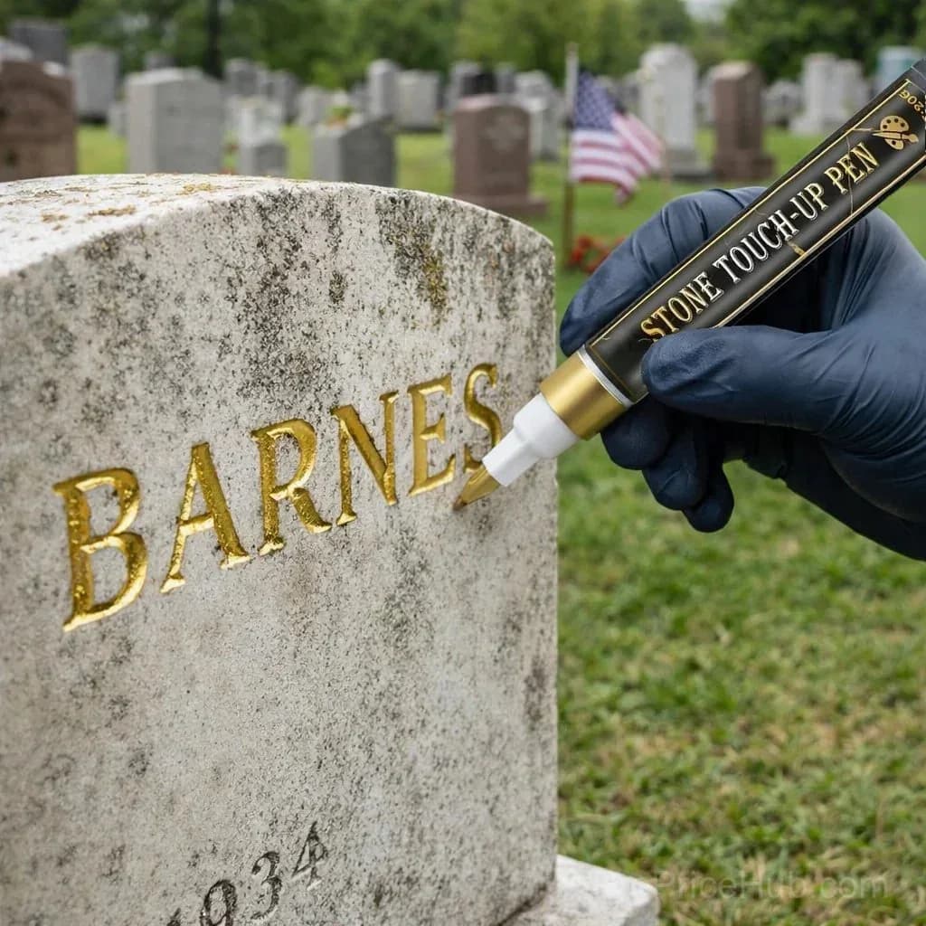 Gravestone Marker Pen for Restoring Faded Inscriptions - View 10