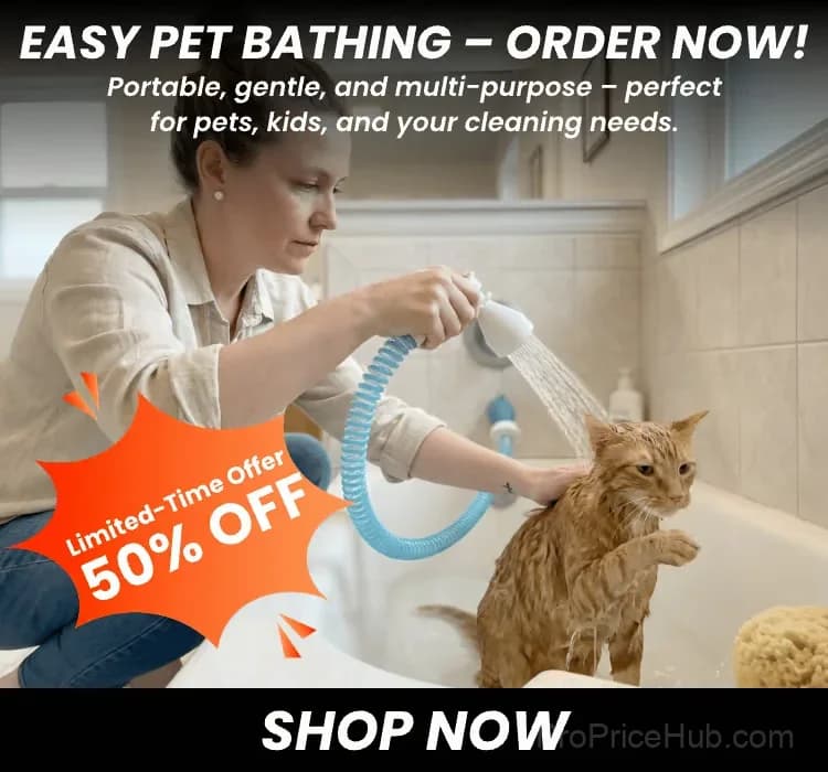 Blue Handheld Pet Shower Sprayer and Washer for Grooming - View 2