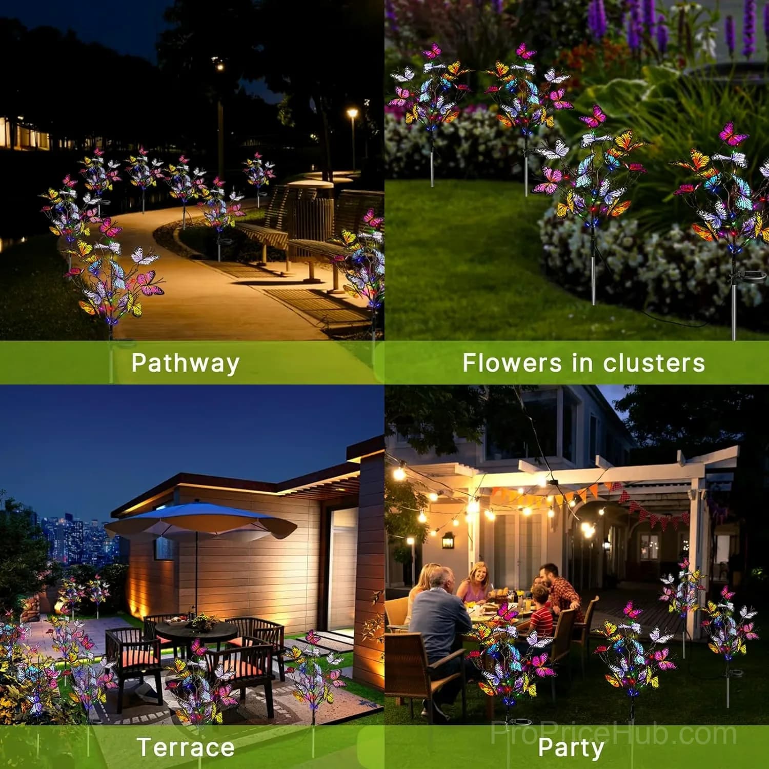 Solar-Powered Outdoor Butterfly Garden Light with Color Changing LEDs - View 9