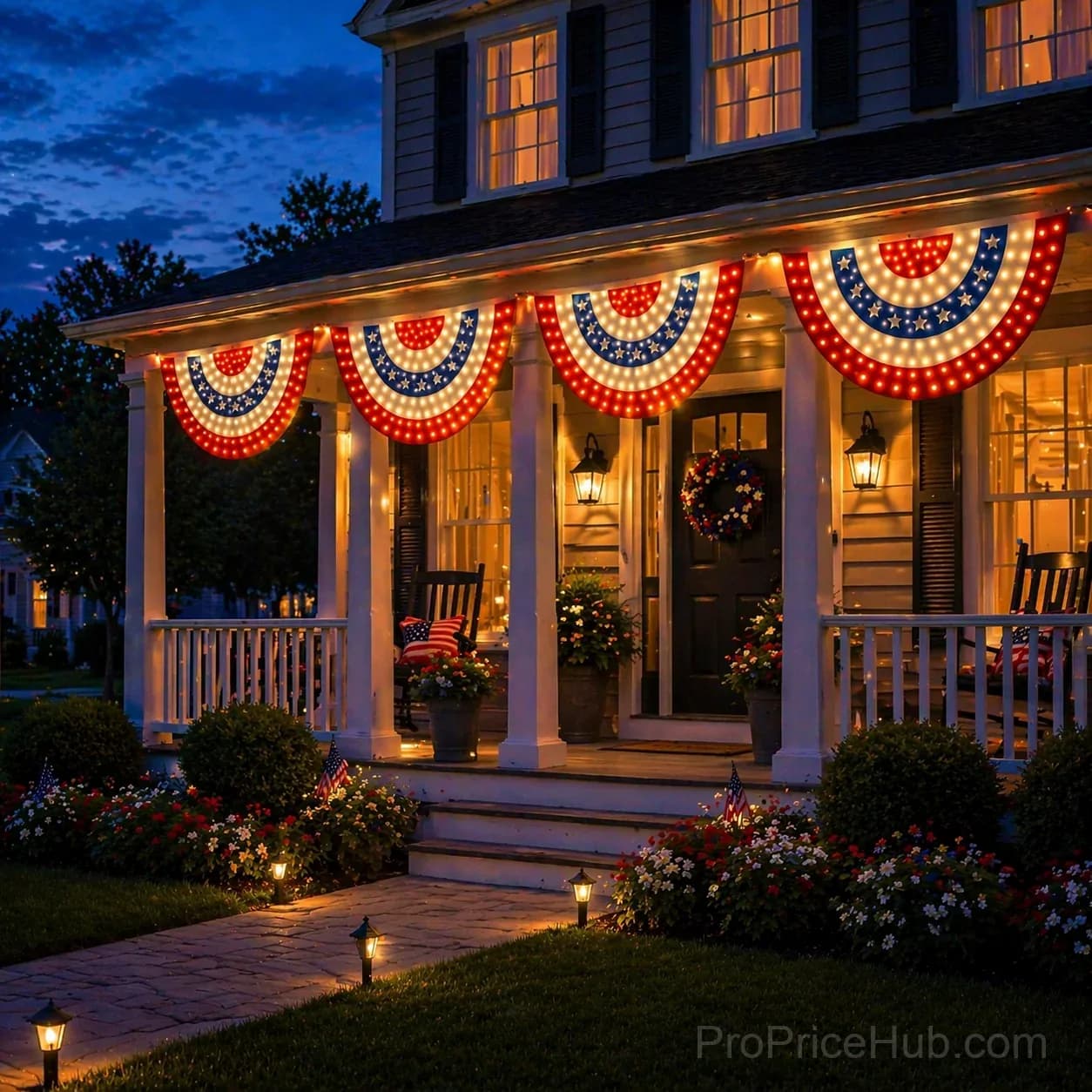 3 x 6 Ft LED Patriotic Bunting Banner for America’s 250th - View 7