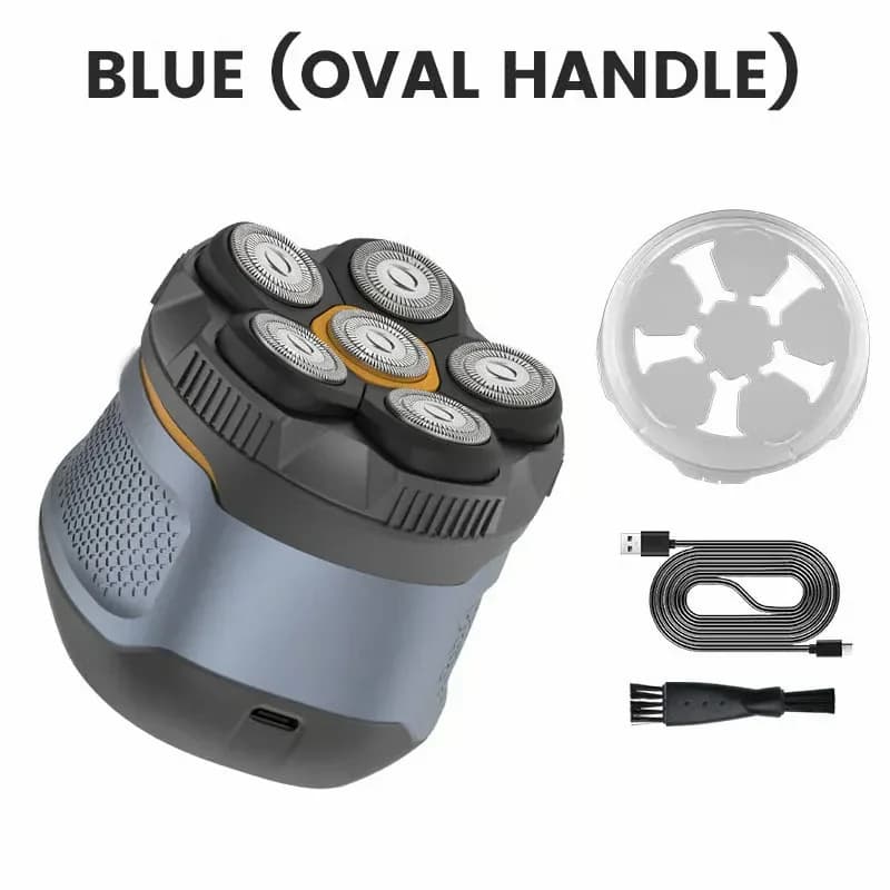 6D Waterproof Razor Kit with Round Handle, Blue - View 4