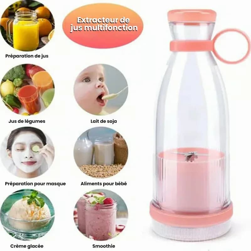 Portable Juicer Blender for Fresh Juice, Rose - View 13