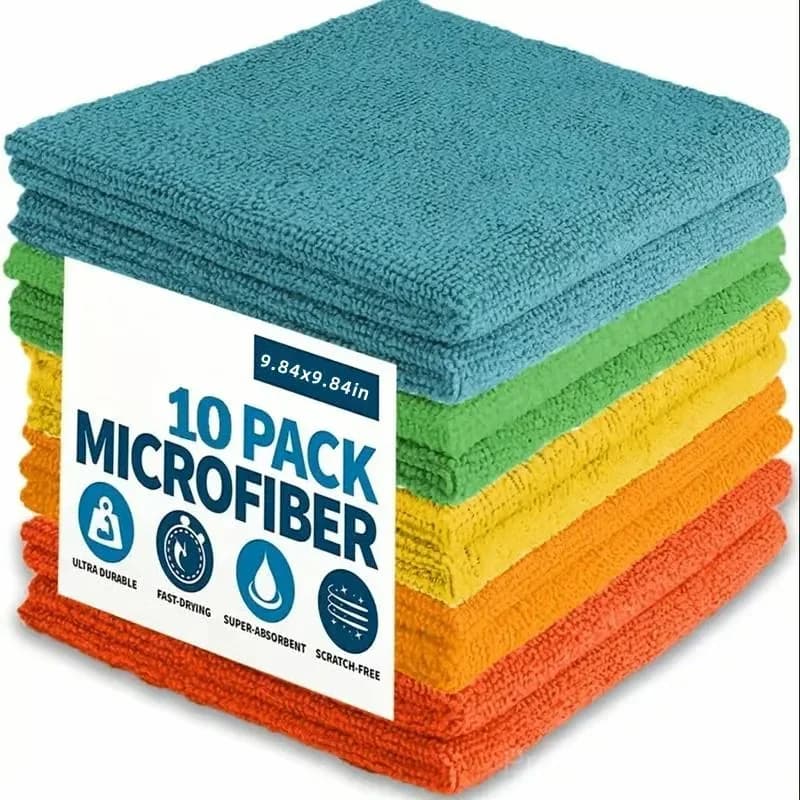 Bulk Pack Microfiber Cleaning Towels, 50 Count - View 10