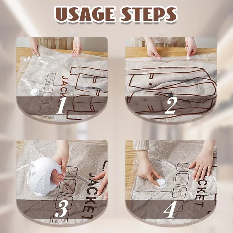Vacuum Storage Bags for Space-Saving Organization - View 7