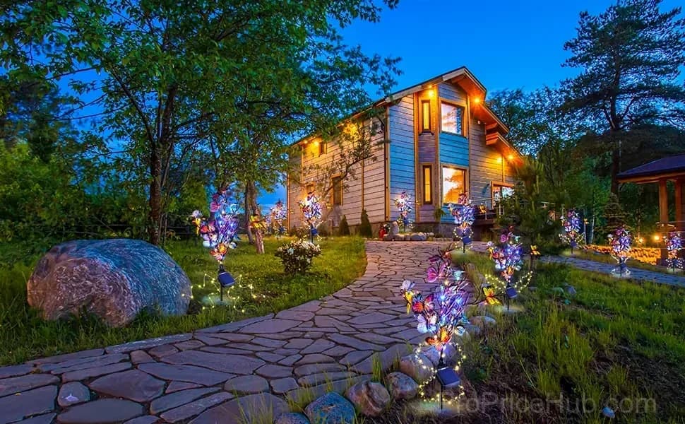 Solar-Powered Outdoor Butterfly Garden Light with Color Changing LEDs - View 12