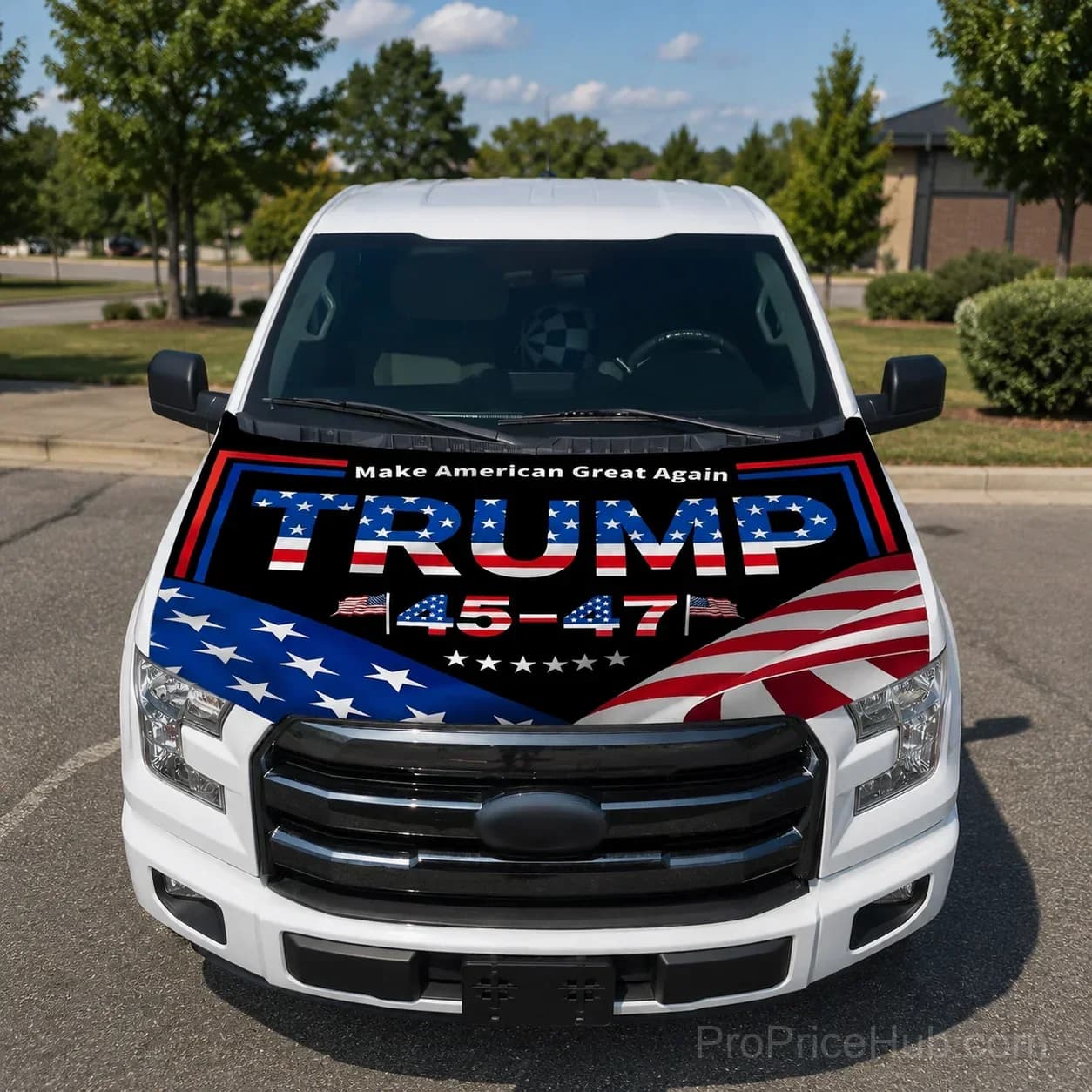 American Car Hood Flag - No Glue No Tools, Install in 1 Minute - View 27